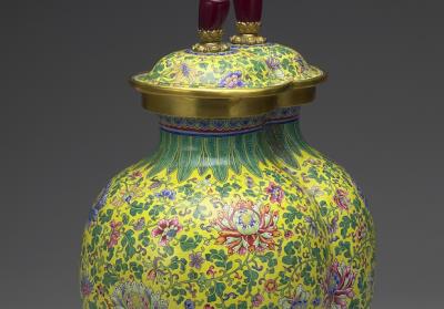 图片[3]-Painted enamel conjoined lidded jar, Qianlong reign (1736-1795), Qing dynasty-China Archive